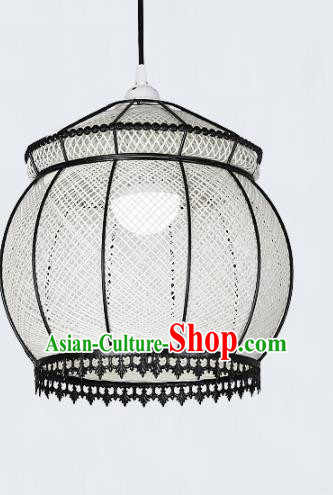 Chinese Traditional Hanging Lantern Handmade Vine Palace Lanterns Ceiling Lamp