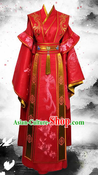 Chinese Ancient Prince Hanfu Clothing Traditional Tang Dynasty Wedding Historical Costume for Men