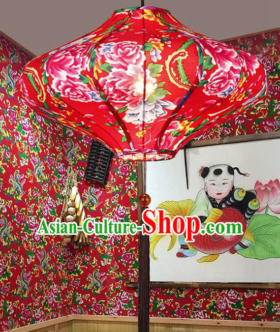 Chinese Traditional Red Palace Lantern Handmade New Year Lanterns Hanging Lamp