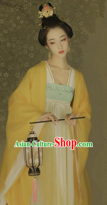 Chinese Ancient Palace Maidservant Hanfu Dress Traditional Tang Dynasty Court Maid Historical Costume for Women