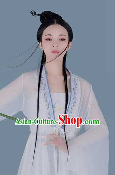 Chinese Ancient Swordswoman Peri Hanfu Dress Traditional Song Dynasty Court Lady Historical Costume for Women