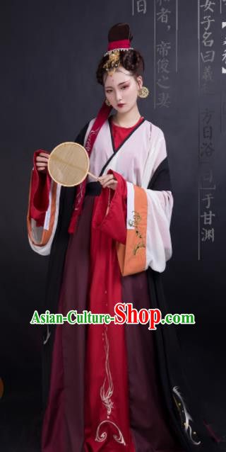 Chinese Jin Dynasty Swordswoman Dress Traditional Ancient Palace Princess Hanfu Historical Costume for Women