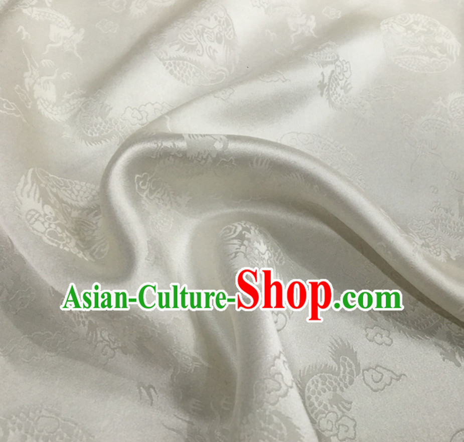 Beautiful Classic Royal 100% Pure Silk Round Dragon Pattern Fabric Chinese Traditional Silk Fabrics