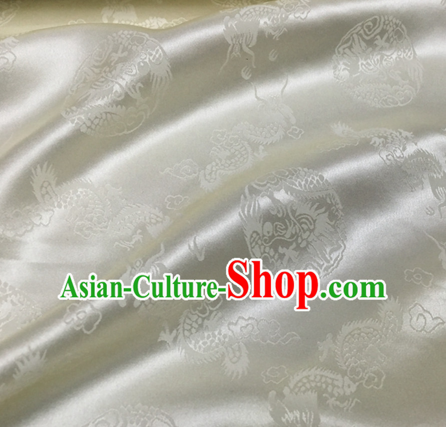 Beautiful Classic Royal 100% Pure Silk Round Dragon Pattern Fabric Chinese Traditional Silk Fabrics