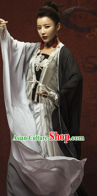 Chinese Ancient Swordswoman Hanfu Dress Tang Dynasty Female Knight Costume for Women