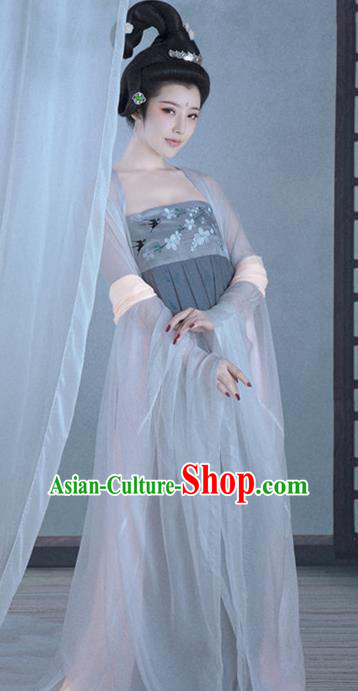 Chinese Ancient Goddess Hanfu Dress Tang Dynasty Imperial Consort Historical Costume for Women