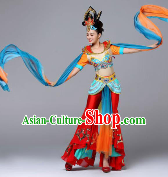 Chinese Traditional Dunhuang Flying Apsaras Dance Costume Classical Dance Stage Performance Clothing for Women