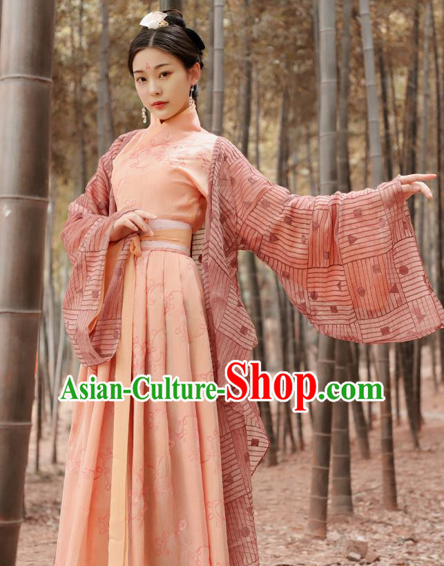 Chinese Ancient Nobility Lady Hanfu Dress Han Dynasty Imperial Consort Historical Costume for Women