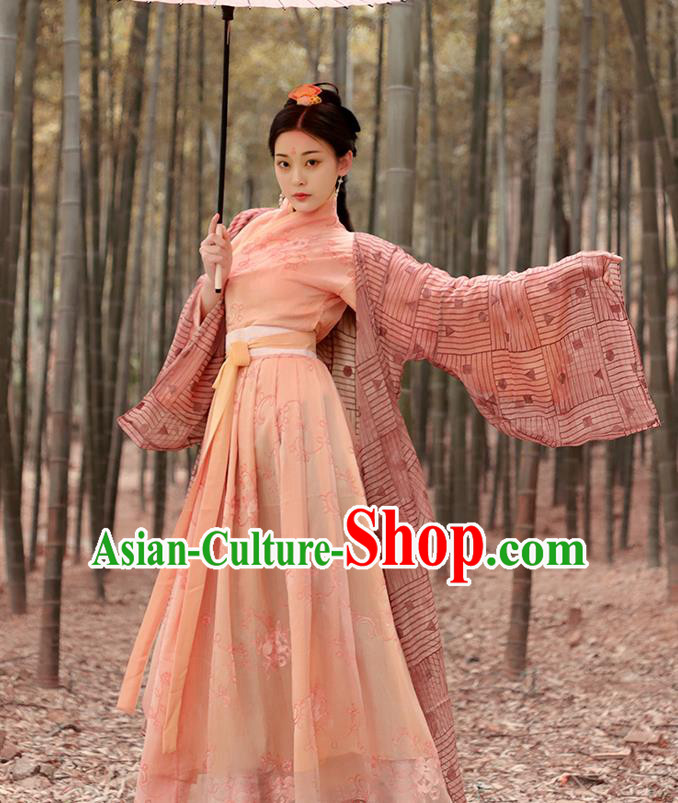 Chinese Ancient Nobility Lady Hanfu Dress Han Dynasty Imperial Consort Historical Costume for Women