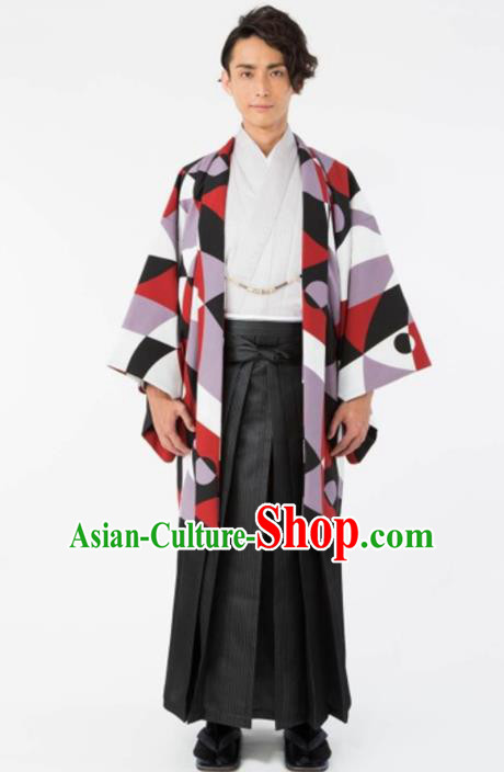 Japanese Traditional Samurai Haori Kimono Asian Japan Handmade Warrior Yukata Costume for Men