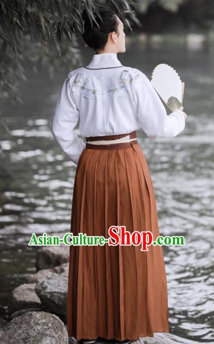 Chinese Ancient Scholar Embroidered Hanfu Clothing Han Dynasty Nobility Childe Swordsman Historical Costume for Men