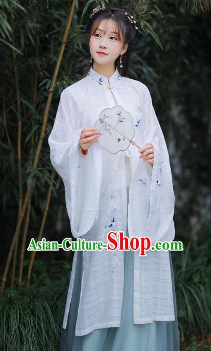 Chinese Ancient Embroidered Hanfu Dress Ming Dynasty Nobility Lady Historical Costume for Women