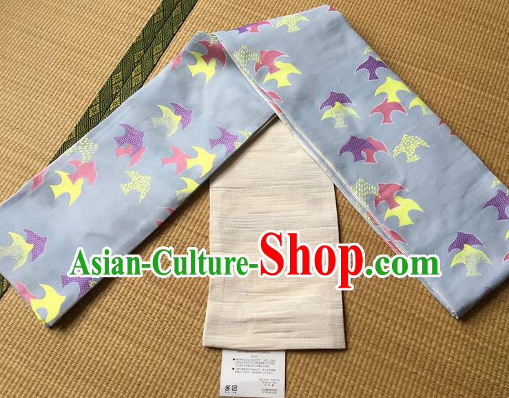 Japanese Traditional Kimono Printing Pigeon Belts Asian Handmade Japan Geisha Yukata Waistband for Women