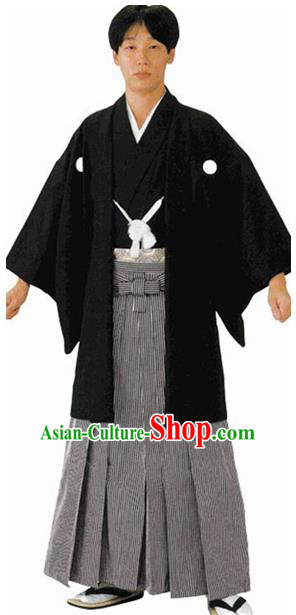 Traditional Japanese Samurai Haori Kimono Asian Japan Handmade Warrior Yukata Costume for Men