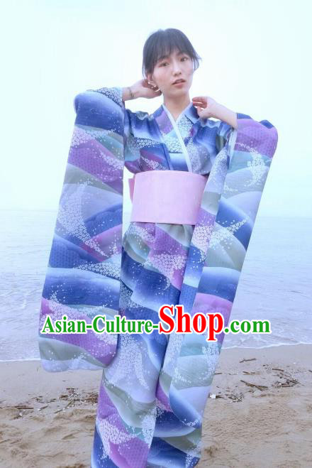 Japanese Traditional Furisode Kimono Asian Japan Costume Geisha Yukata Dress for Women