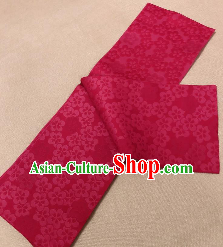 Japanese Traditional Sakura Pattern Brocade Yukata Waistband Asian Japan Handmade Kimono Belts for Women