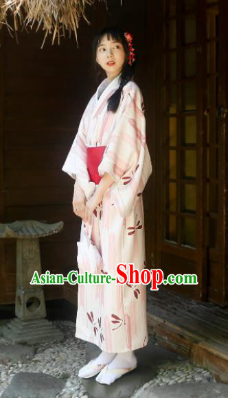 Traditional Japanese Classical Printing Dragonfly Kimono Asian Japan Costume Geisha Yukata Dress for Women