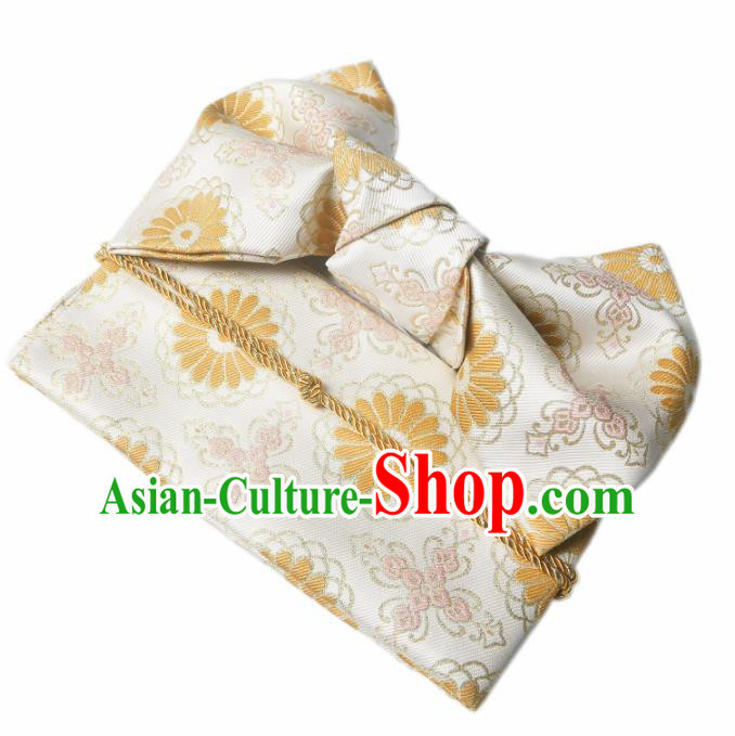 Japanese Traditional Brocade Bowknot Yukata Waistband Asian Japan Handmade Kimono Belts for Women