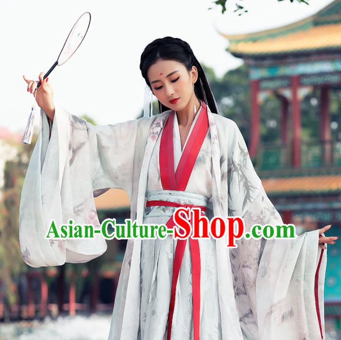 Ancient Chinese Court Princess Historical Costume Traditional Jin Dynasty Palace Lady Hanfu Dress for Women