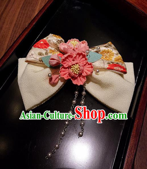 Japanese Traditional Geisha Kimono Hair Accessories Japan Yukata Bowknot Hair Claws for Women
