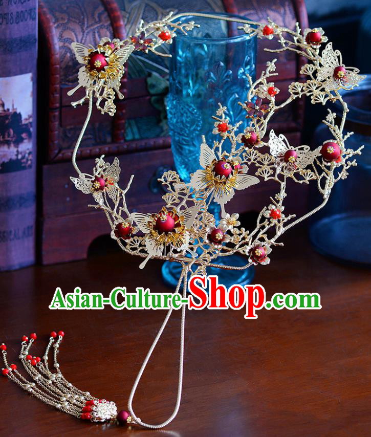 Traditional Chinese Ancient Butterfly Palace Fans Handmade Wedding Accessories Fans for Women