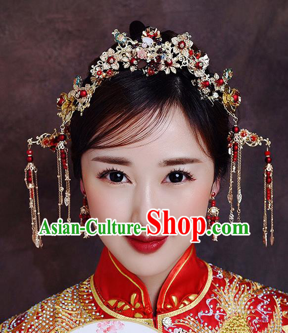 Traditional Chinese Ancient Hair Comb Bride Hairpins Handmade Wedding Hair Accessories for Women