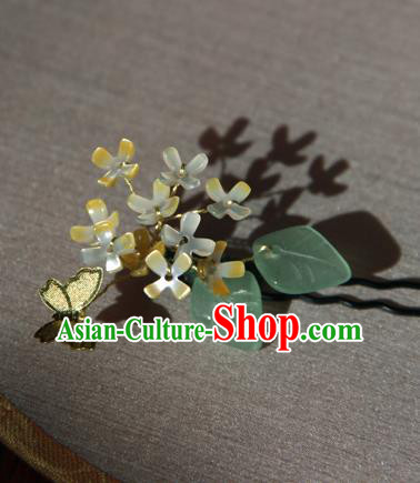 Traditional Chinese Ancient Princess Fragrans Butterfly Hair Clips Hairpins Handmade Hanfu Hair Accessories for Women