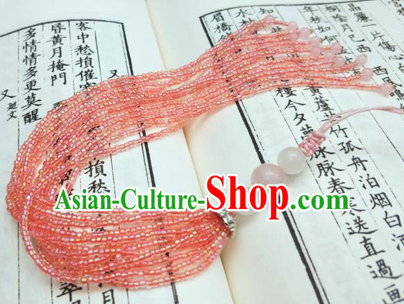 Traditional Chinese Ancient Brooch Handmade Hanfu Palace Breastpin Tassel Pendant for Women