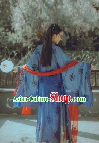 Chinese Traditional Jin Dynasty Palace Lady Historical Costume Ancient Princess Hanfu Dress for Women
