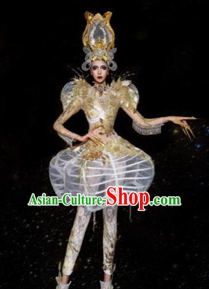 Handmade Modern Fancywork Stage Show Dress Halloween Cosplay Fancy Ball Costume for Women