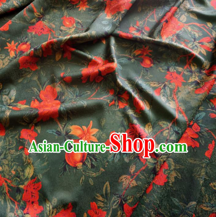 Asian Chinese Traditional Pomegranate Pattern Watered Gauze Cheongsam Silk Fabric Chinese Fabric Material