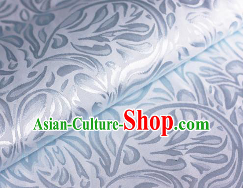 Asian Chinese Traditional Pattern Light Blue Brocade Cheongsam Silk Fabric Chinese Satin Fabric Material