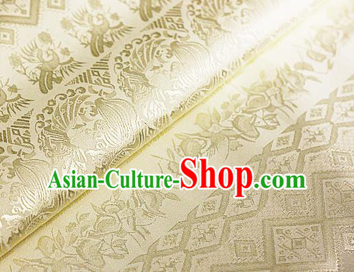 Asian Chinese Traditional Royal Pattern Golden Brocade Cheongsam Silk Fabric Chinese Satin Fabric Material