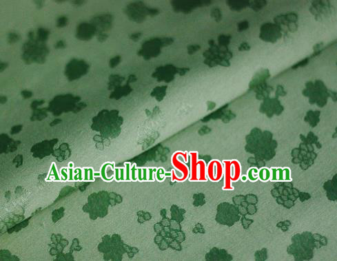 Asian Chinese Traditional Royal Flowers Pattern Green Brocade Cheongsam Silk Fabric Chinese Satin Fabric Material