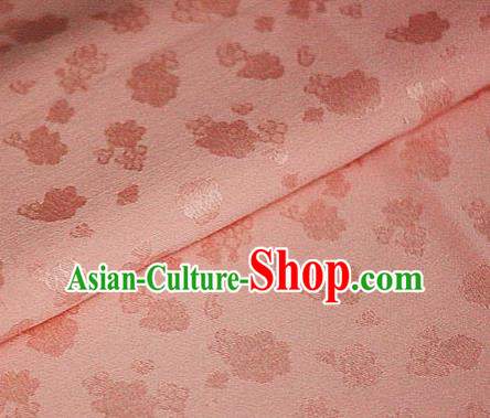 Asian Chinese Traditional Royal Flowers Pattern Pink Brocade Cheongsam Silk Fabric Chinese Satin Fabric Material