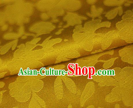 Asian Chinese Traditional Classical Pattern Yellow Brocade Cheongsam Silk Fabric Chinese Satin Fabric Material