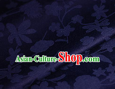 Asian Chinese Classical Pattern Royalblue Brocade Cheongsam Silk Fabric Chinese Traditional Satin Fabric Material