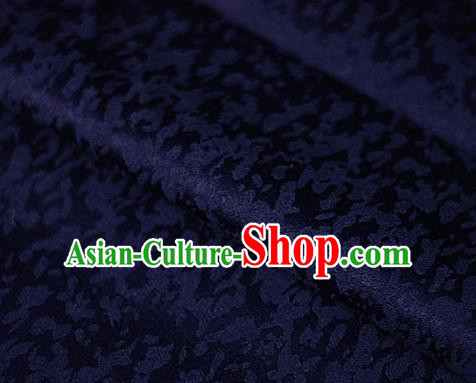 Chinese Classical Pattern Navy Brocade Cheongsam Silk Fabric Chinese Traditional Satin Fabric Material