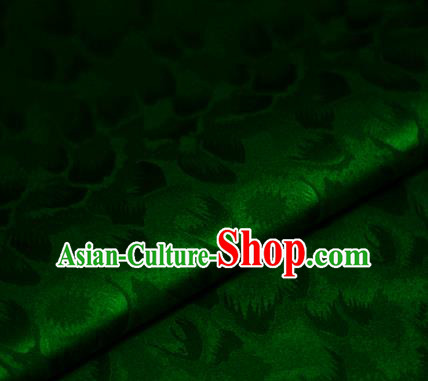 Chinese Classical Pattern Design Green Brocade Satin Cheongsam Silk Fabric Chinese Traditional Satin Fabric Material