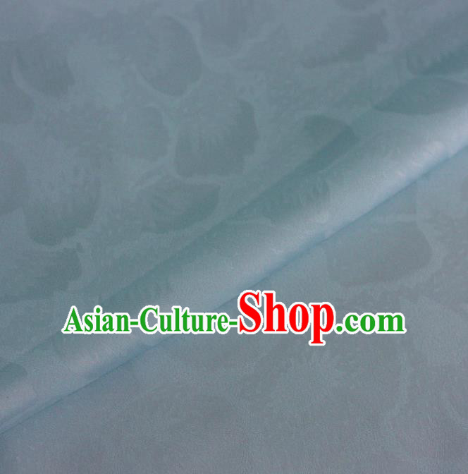 Chinese Classical Pattern Design Light Blue Brocade Satin Cheongsam Silk Fabric Chinese Traditional Satin Fabric Material