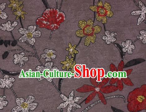 Chinese Classical Pattern Design Grey Brocade Satin Cheongsam Silk Fabric Chinese Traditional Satin Fabric Material