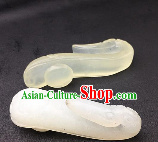 Chinese Handmade Jade Craft Carving Jade Belt Hook Accessories Jade Jewelry Decoration