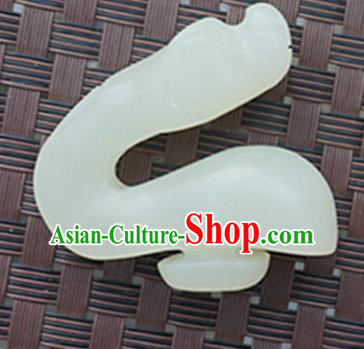 Chinese Handmade Jade Craft Carving Dragon Jade Belt Hook Accessories Jade Jewelry Decoration