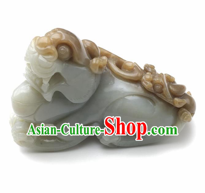 Chinese Handmade Jade Craft Carving Pi Xiu Jade Jewelry Accessories Jade Decoration