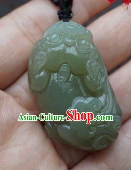 Chinese Handmade Jade Craft Carving Pi Xiu Jewelry Accessories Jade Necklace Pendant