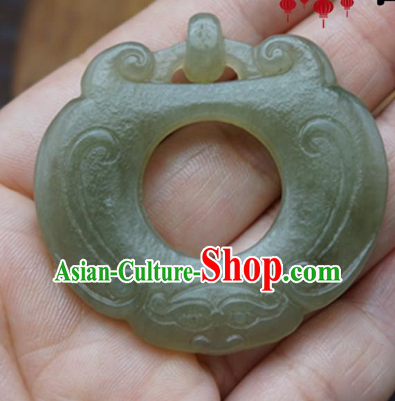 Chinese Handmade Carving Jade Craft Jewelry Accessories Traditional Jade Necklace Pendant