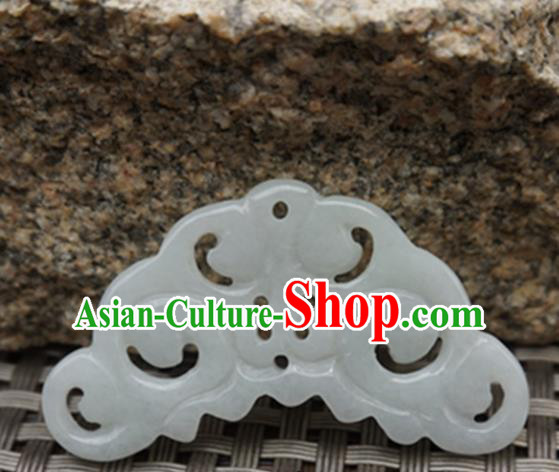 Chinese Handmade Jewelry Accessories Carving Cloud Jade Pendant Ancient Traditional Jade Craft Decoration