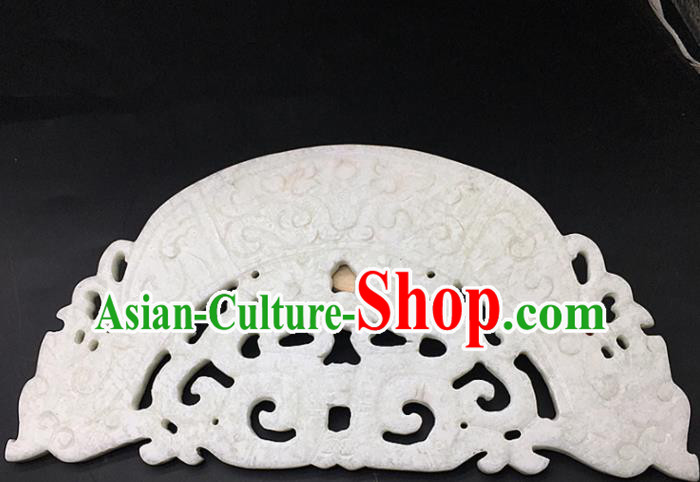 Chinese Handmade Jade Carving Pendant Jewelry Accessories Ancient Traditional Jade Craft Decoration