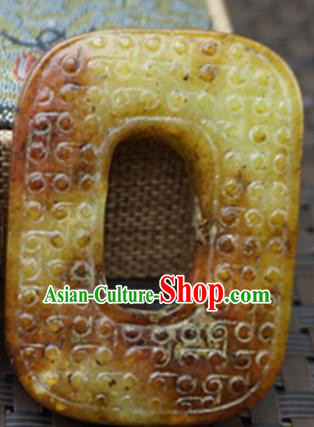 Chinese Handmade Jade Carving Pendant Jewelry Accessories Ancient Traditional Jade Craft Decoration