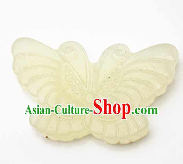 Handmade Chinese Ancient Jade Carving Butterfly Pendant Traditional Jade Craft Jewelry Decoration Accessories